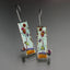 New Hand-painted Flower Enamel Women's Diamonds Retro Earrings