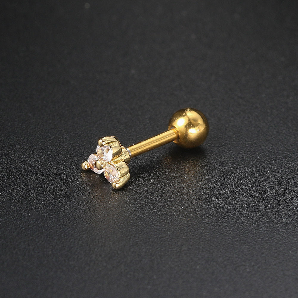 Geometric Zircon Crystal Ear Cartilage Rings & Studs for Women