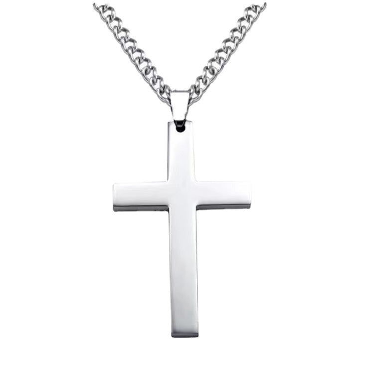Fashion Cross Stainless Steel Pendant Necklace 1 Piece