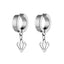 Geometric Stainless Steel Hollow Drop Earrings Ear Clips