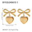 1 Pair Simple Style Classic Style Heart Shape Plating 304 Stainless Steel Ear Studs