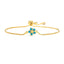 Elegant Floral Gold Plated Adjustable Copper Bracelet