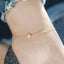 Casual Minimalist 18K Gold Plated Stainless Steel Women's Anklet