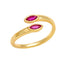 Fashion Geometric Zircon Inlay Open Ring for Women