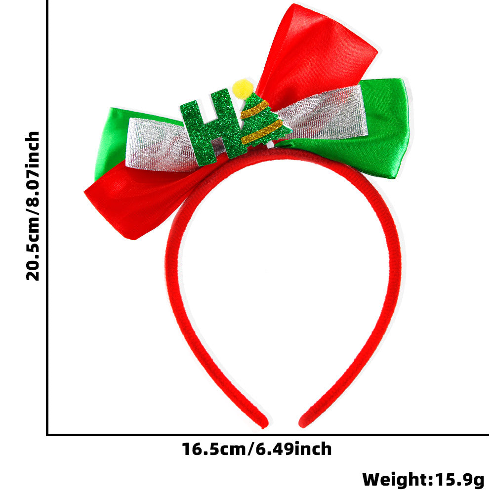 Nordic Modern Classic Bow Knot Antler Elk Christmas Headband for Adults and Kids