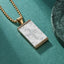 Basic Modern Cross Square Titanium Steel Zircon Men's Pendant Necklace with Vintage Chain Design