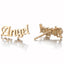 Simple Style Stainless Steel Letter Stud Earrings - Babygirl Angel Design