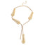 Elegant Geometric Alloy Tassel Leaf Floral Jewelry Set for Women