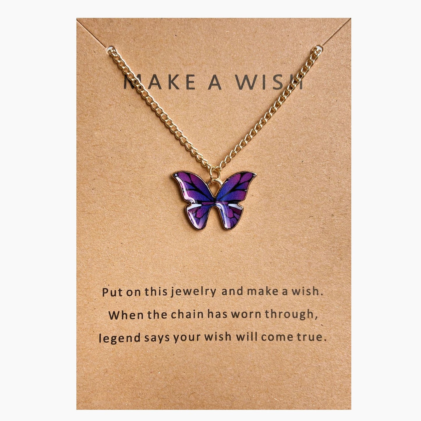 Creative Pearl Feather Clavicle Chain Retro Letter Paper Card Butterfly Elephant Cat Alloy Necklace