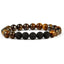 Natural Stone Sunstone and Black Rutilated Quartz Bracelet for Men