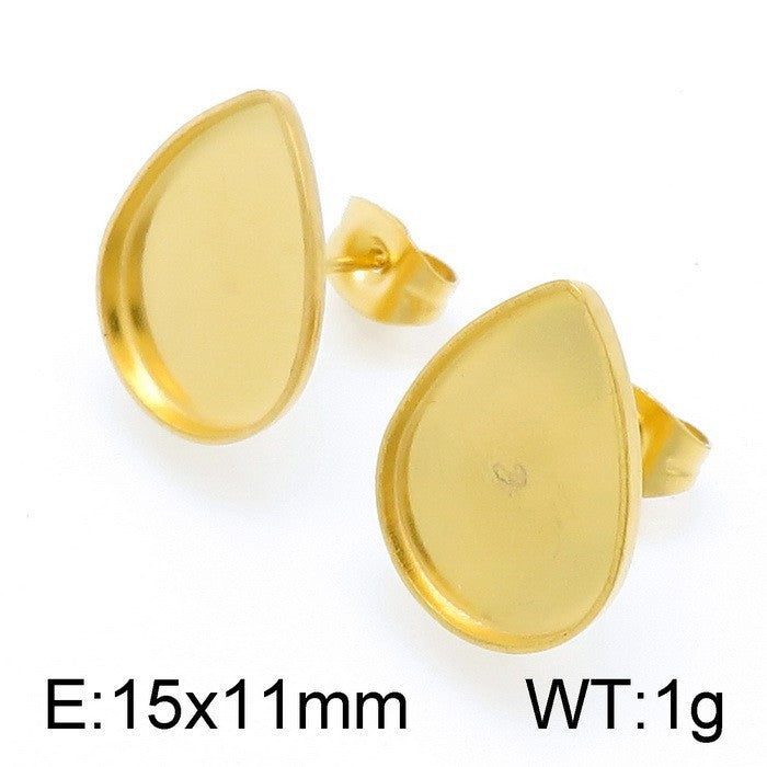 "Stainless Steel Water Drop Earrings - Plated Titanium Steel Jewelry for Women"