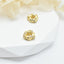 30-Pack 8mm Copper Zircon Geometric Beads with Flower Shape Bead Caps for DIY Jewelry Making