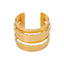 Simple Style Multi-Layered Metal Open Cuff Bracelet for Women