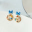 Fashion Cartoon Enamel Butterfly Bow Drop Earrings