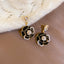 Classic Heart Shape Inlay Alloy Drop Earrings with Pearl and Rhinestone Detailing