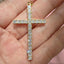 Simple Style Zircon Cross Pendant Necklace DIY Jewelry Accessories