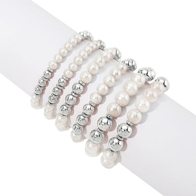 IG Style Multi-Layered Creative Pearl Bracelet Set