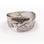 Retro Silver Leaf Adjustable Women's Bangle Bracelet