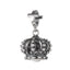 Classical Sterling Silver Crown Pearl Zircon Charm Pendant Jewelry Accessories