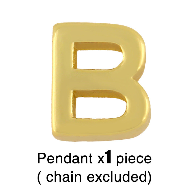 18k Gold Plated Alphabet Pendant Necklace - Minimalist Initial Choker Chain