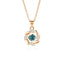 Sterling Silver Moissanite Zircon Pendant Necklace with Wheat Design