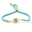 18K Gold Plated Zircon Evil Eye Rope Bracelet for Women