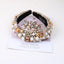 Baroque Rhinestone Pearl Crystal Beaded Wide Headband Hair Accessory