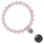 Simple Heart Agate Beaded Women's Bracelet with 100 Languages 'I Love You' Projection Pendant