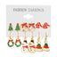 6 Pairs Ethnic Style Christmas Cartoon Character Enamel Alloy Earrings Set