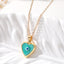 Casual Heart Shape Alloy Copper Pendant Necklace with Evil Eye Photo Locket