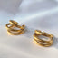 Retro Gold Plated Titanium Steel C-Shaped Hoop Earrings