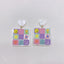 1 Pair Simple Style Flower Resin Stoving Varnish Women'S Earrings