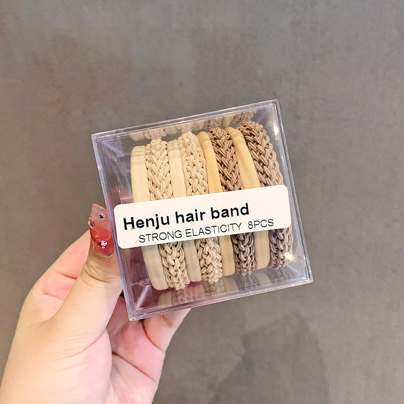 Simple Style High Elasticity Hair Ties Set - Durable and Comfortable Hair Bands for Women