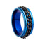 Fashion Chain Rotating Stainless Steel Stress Relief Ring for Men - Multiple Colors Available