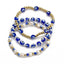 Evil Eye Copper Plated Bracelet Set with Blue Bead Charms