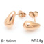 1 Pair Simple Style Water Droplets Plating Stainless Steel 18K Gold Plated Earrings