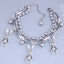 Korean Hip-hop Stainless Steel Bead Crown Double Layer Bracelet