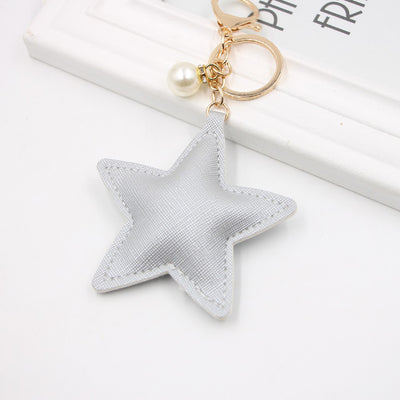 Fashion Star PU Leather Keychain Pendant Accessory