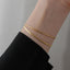 Korean Minimalist Titanium Steel Double-Layer Bracelet 18K Gold Plated