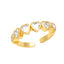 Sweet Heart Shape Zircon Inlay Adjustable Ring