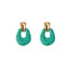 Retro Geometric Raffia Woven Drop Earrings