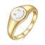 Simple Smiley Face Gold Plated Open Ring for Women