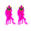 1 Pair Bohemian Geometric Feather Tassel Alloy Glass Gold Plated Women's Earrings