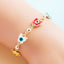 Fashion Copper Gold-Plated Evil Eye Bracelet - Trendy Women's Jewelry Accessory