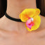 Elegant Floral Orchid Choker Necklace - Minimalist Design