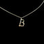 Simple Style 18k Gold Zircon Letter Pendant Necklace