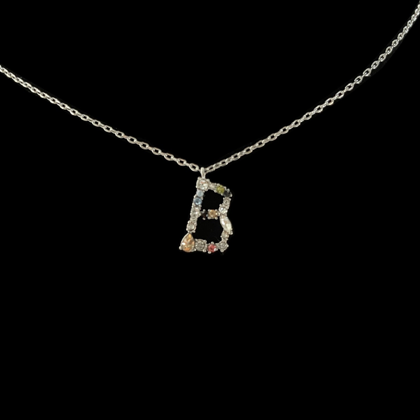 Simple Style 18k Gold Zircon Letter Pendant Necklace