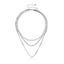 Hip-Hop Simple Style Geometric Alloy Women's Three Layer Necklace