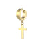 Simple Cross Stainless Steel Drop Earrings