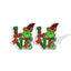 Cute Cartoon Christmas Tree Acrylic Earrings - Grinch Festive Studs for Women